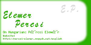 elemer percsi business card